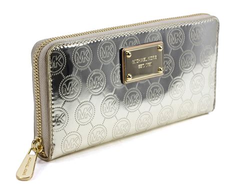 gold metallic michael kors wallet|Michael Kors continental wallet outlet.